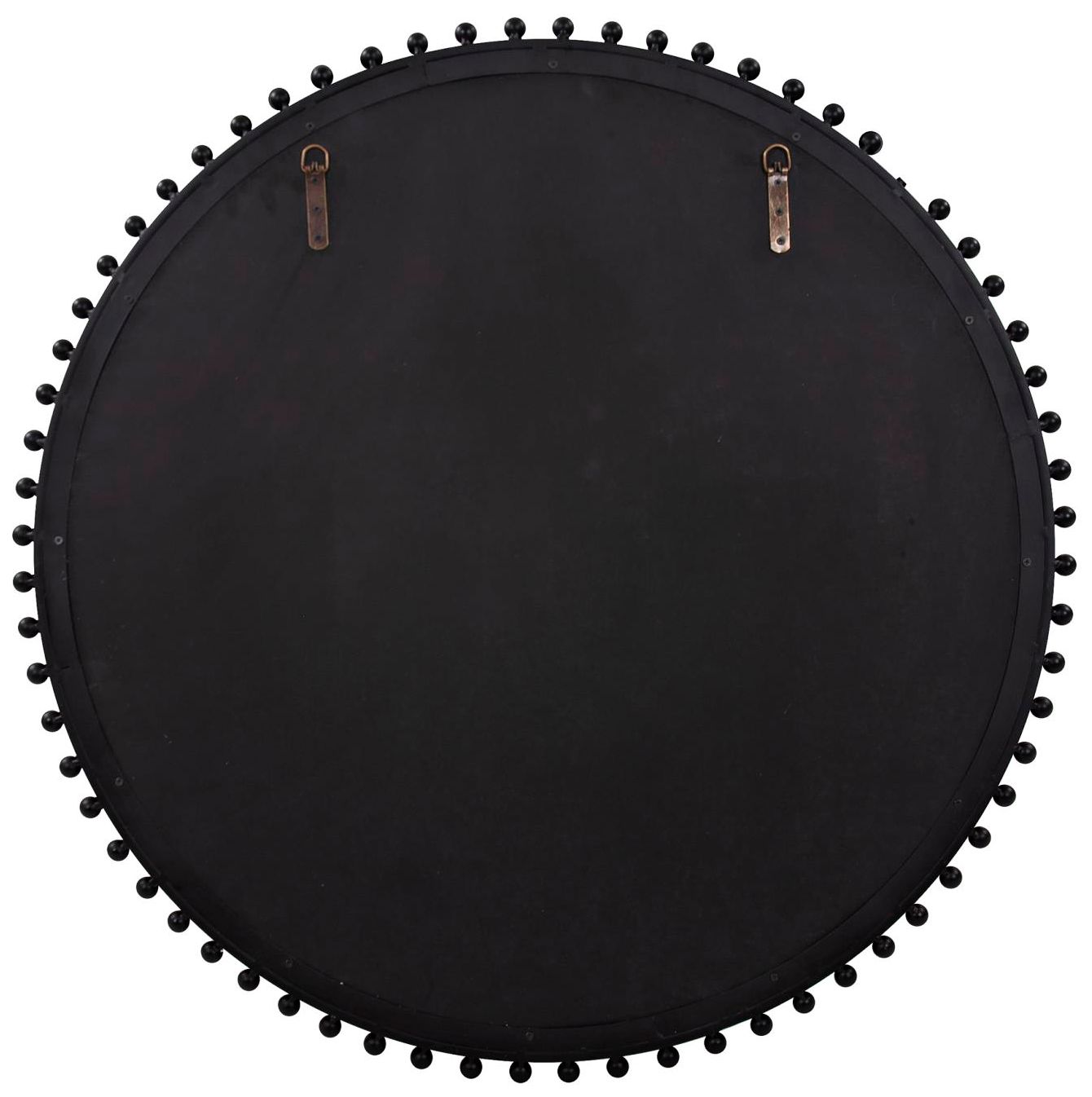 Howard Elliott Bellfore Black 36" Beaded Round Wall Mirror
