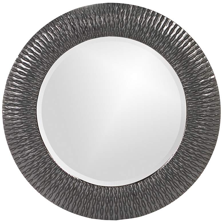 Image 2 Howard Elliott Bergman Charcoal Gray 32" Round Wall Mirror
