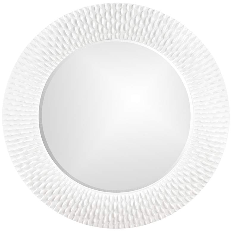 Image 1 Howard Elliott Bergman White 32" Round Wall Mirror