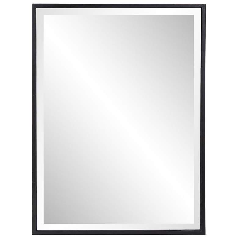 Image 2 Howard Elliott Black Metal Framed Rectangular 18"x24" Beveled Wal more views