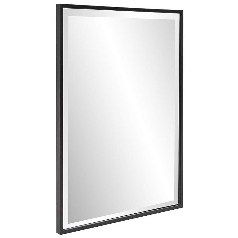Image 6 Howard Elliott Black Metal Framed Rectangular 18"x24" Beveled Wal more views