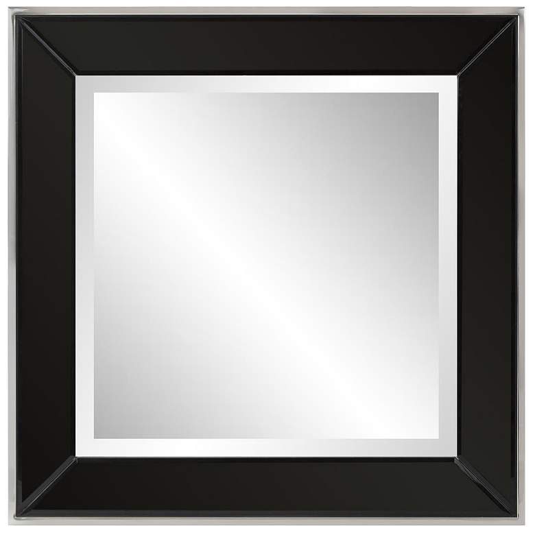 Image 1 Howard Elliott Black Square 24"x24" Stainless Steel Framed Devon