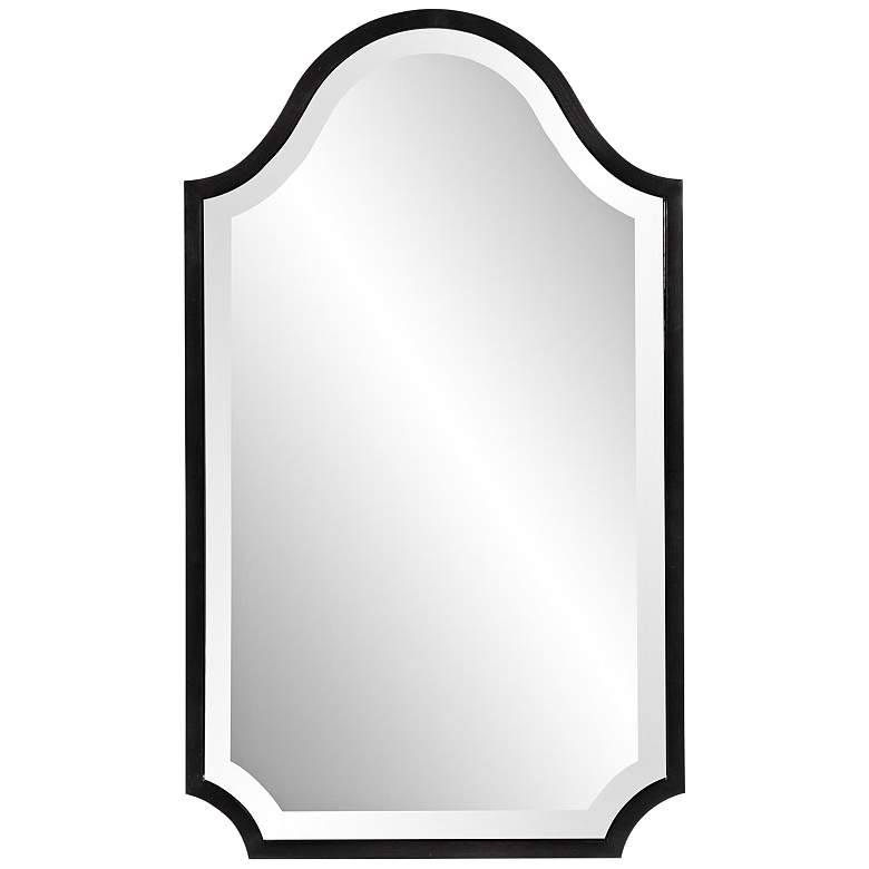 Image 2 Howard Elliott Bosworth Brushed Black 16"x27" Shield Mirror