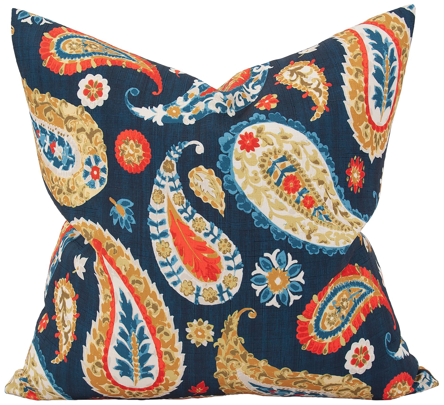 Howard Elliott Boteh Indigo 24" Square Decorative Pillow