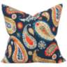 Howard Elliott Boteh Indigo 24" Square Decorative Pillow