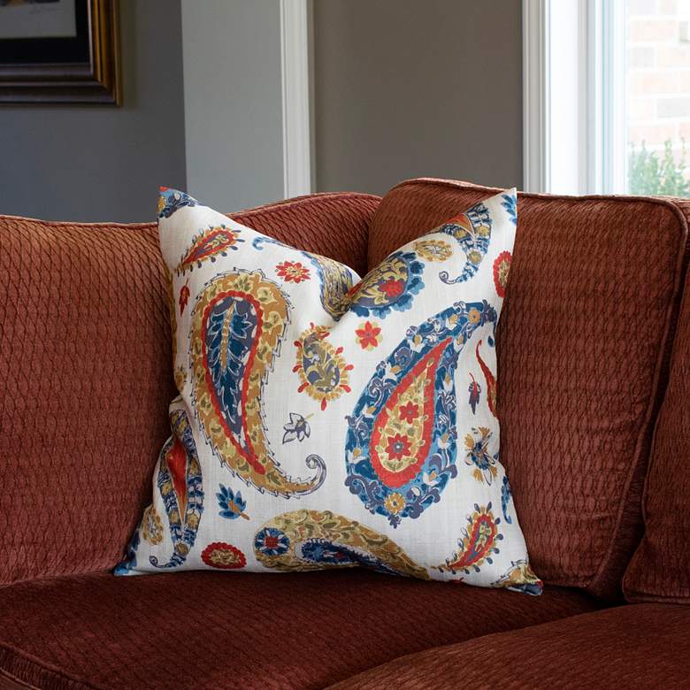 Image 1 Howard Elliott Boteh Sand 24" Square Decorative Pillow