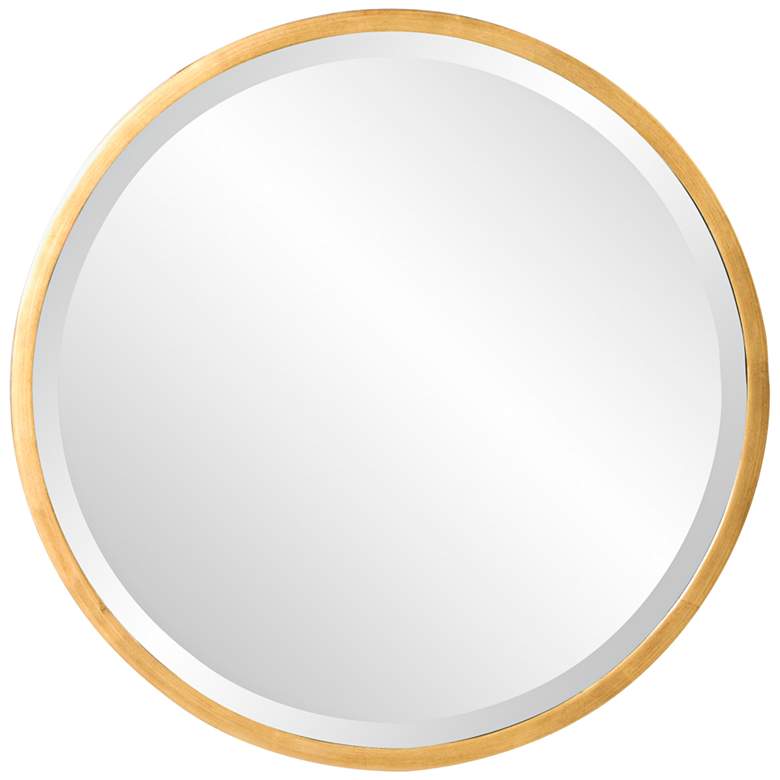 Image 2 Howard Elliott Brando Glossy Gold 24 inch Round Wall Mirror