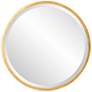 Howard Elliott Brando Glossy Gold 24" Round Wall Mirror
