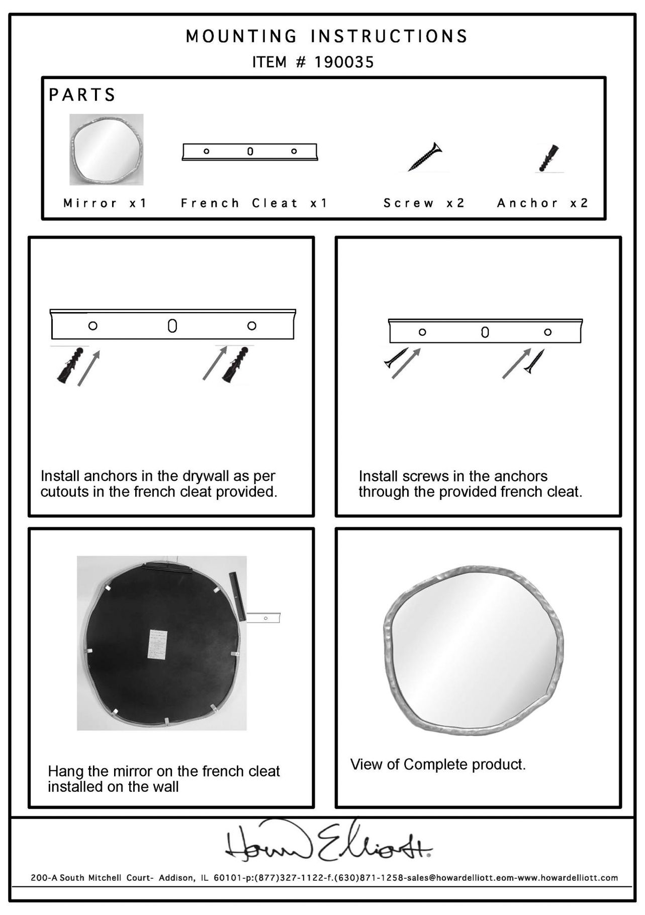 Howard Elliott Brass Abstract Cast Iron Framed 27"x29" Martine Wa