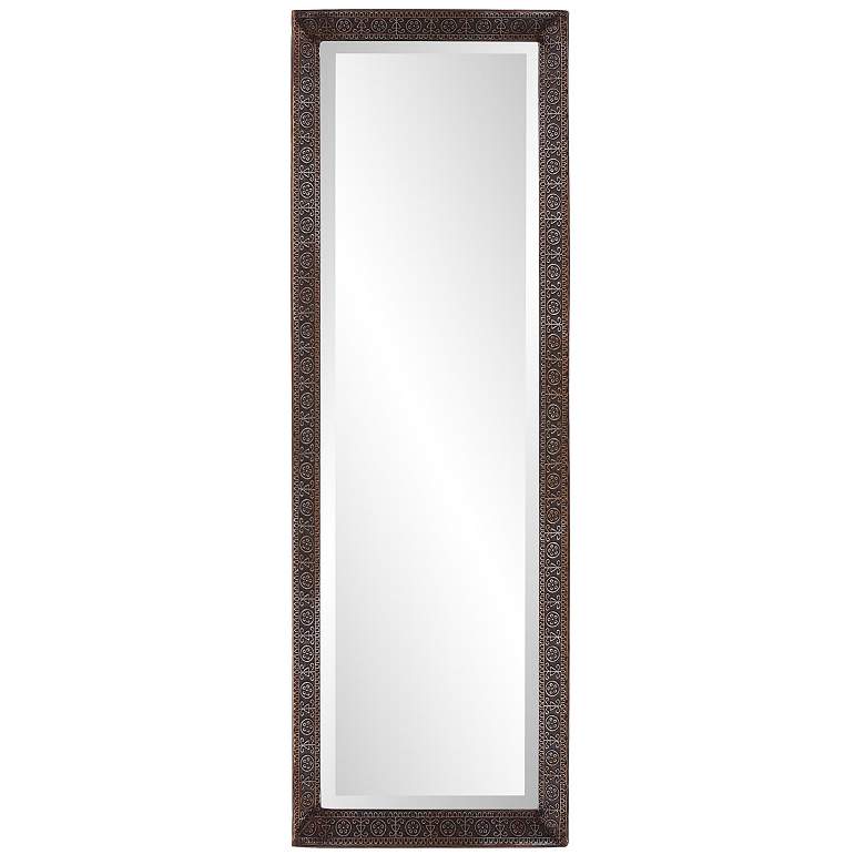 Image 1 Howard Elliott Bronze Rectangular 12"x36" Lancaster Dressing Mirr