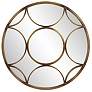 Howard Elliott Bronze Round 32" Carlisle Mirror with Circular Design