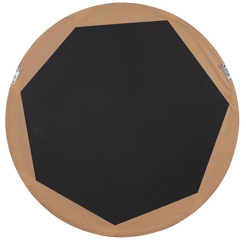 Image 5 Howard Elliott Brown Round 40" Wau Beech Wood Framed Reagan Mirror more views