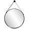 Howard Elliott Brsuehd Black Round 23"x32" Metal Framed Huntley W
