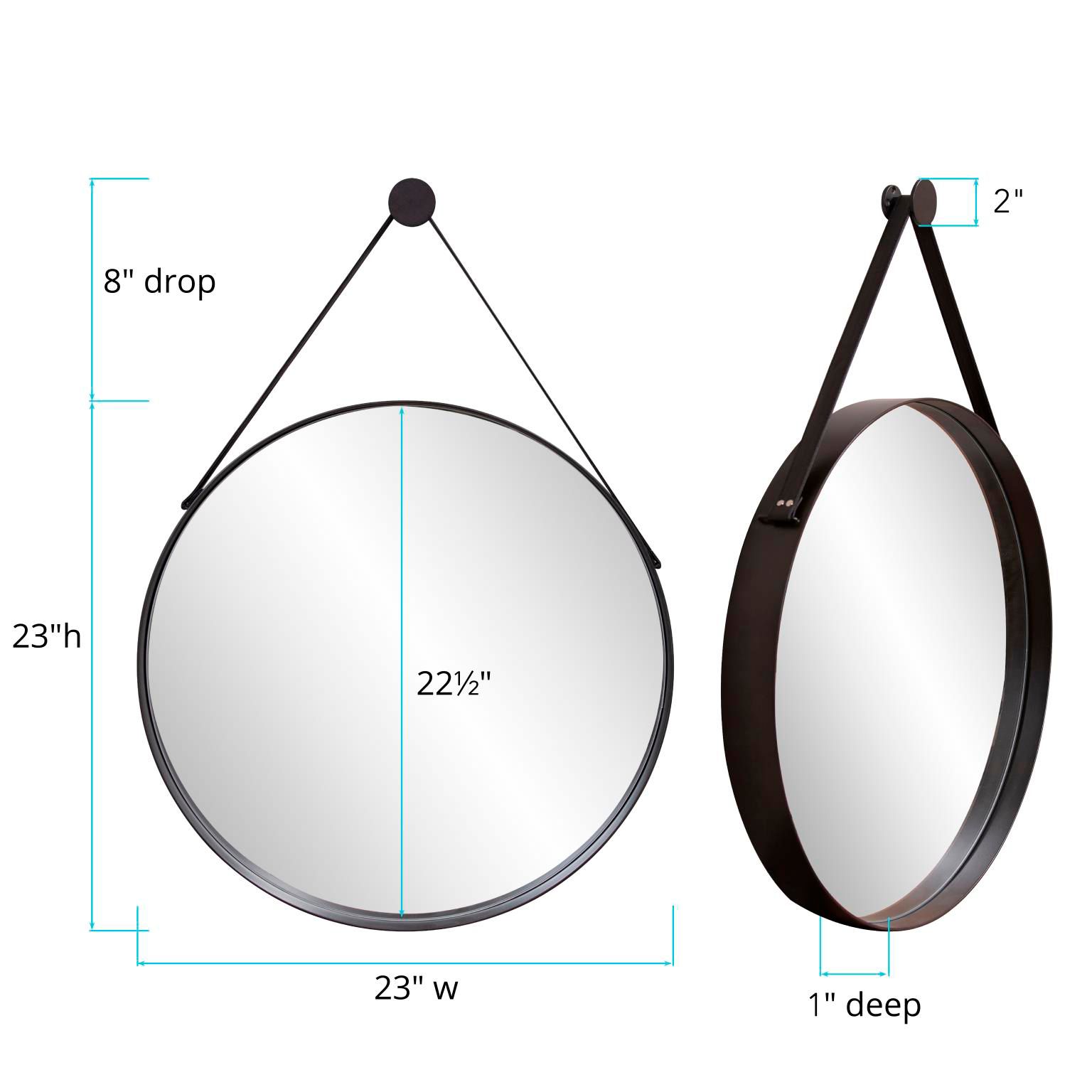 Image 5 Howard Elliott Brsuehd Black Round 23"x32" Metal Framed Huntley W more views