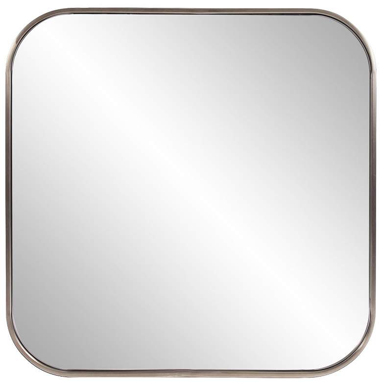 Image 1 Howard Elliott Brushed Brass Square 30"x30" Copenhagen Wall Mirro