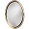 Howard Elliott Cameo-Esque 22" x 32" White Gold Oval Wall Mirror