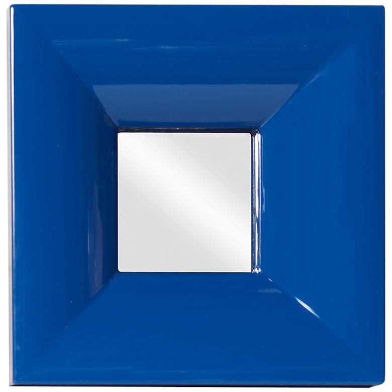 Image 1 Howard Elliott Candy 9 inch Square Blue Wall Mirror