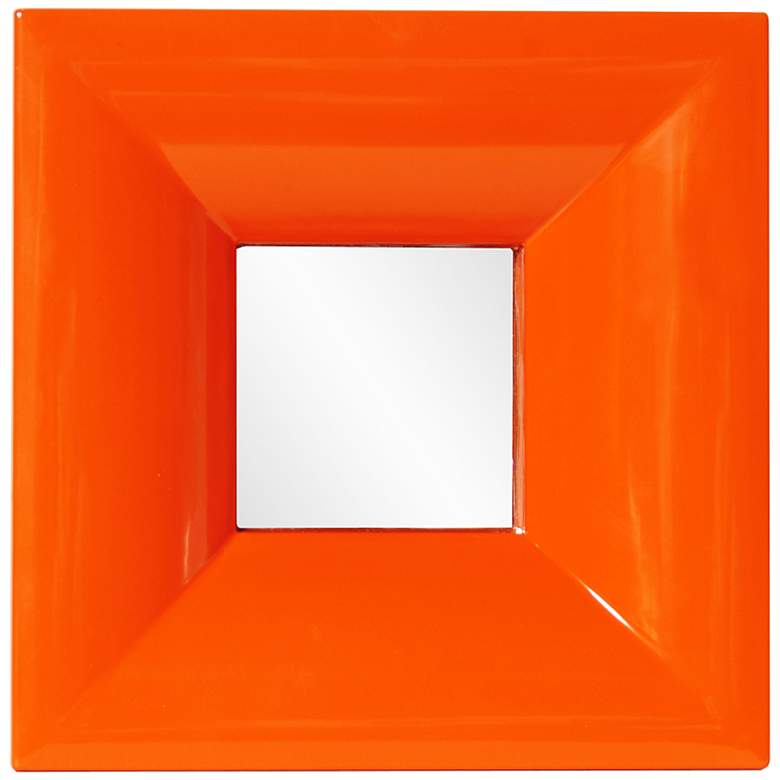 Image 1 Howard Elliott Candy 9 inch Square Orange Wall Mirror