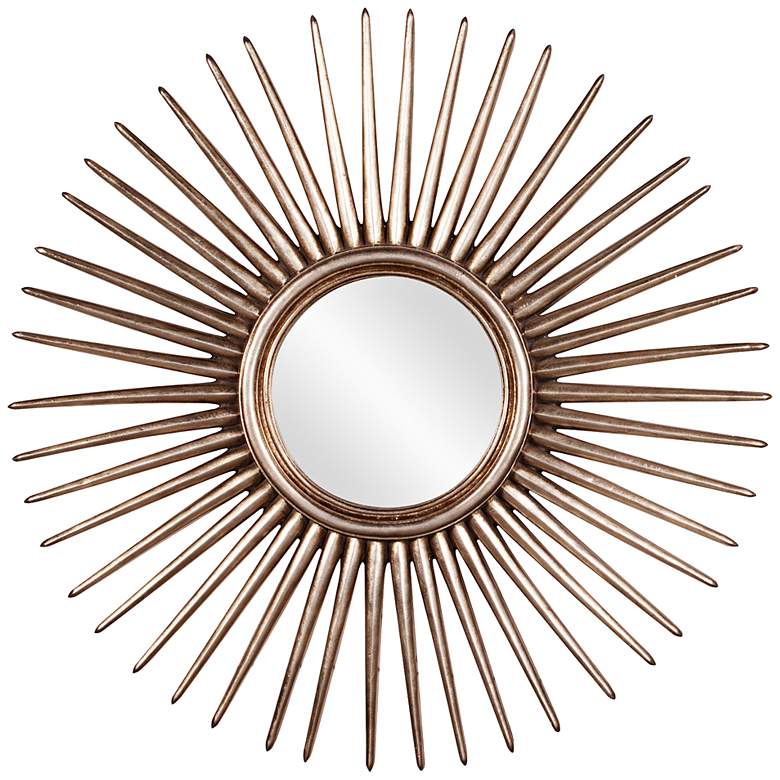 Image 1 Howard Elliott Cascade 32" Sunburst Round Wall Mirror