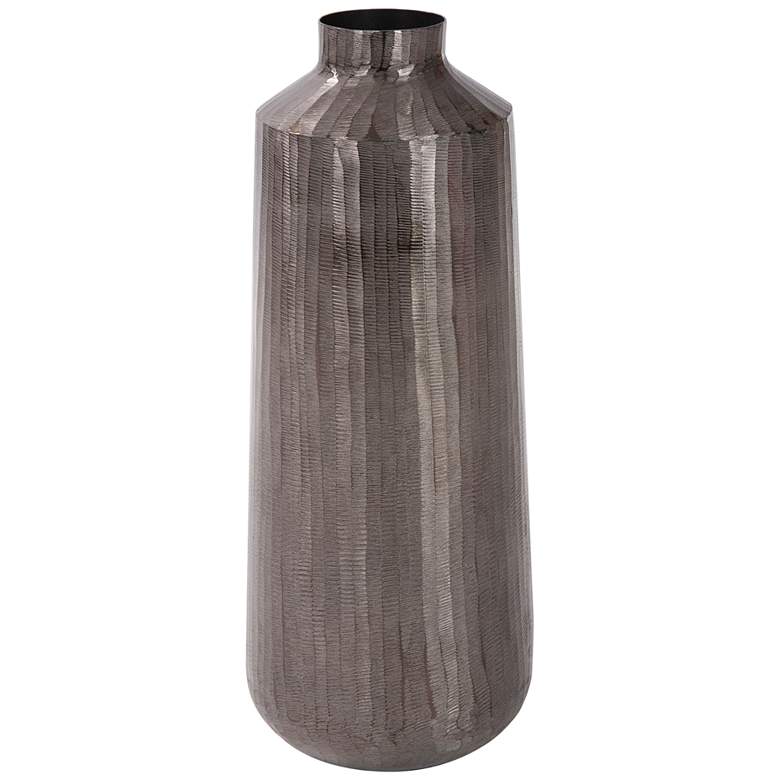 Image 2 Howard Elliott Ceci 21" High Modern Gray Chiseled Aluminum Jar