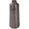Howard Elliott Ceci 21" High Modern Gray Chiseled Aluminum Jar