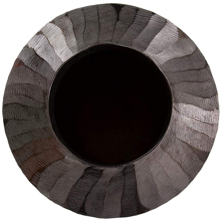 Image 4 Howard Elliott Ceci 21" High Modern Gray Chiseled Aluminum Jar more views