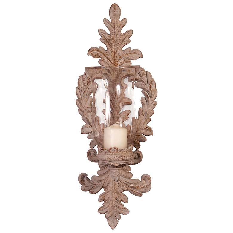 Image 1 Howard Elliott Ceramic Wall Sconce and Glass Candle Holder