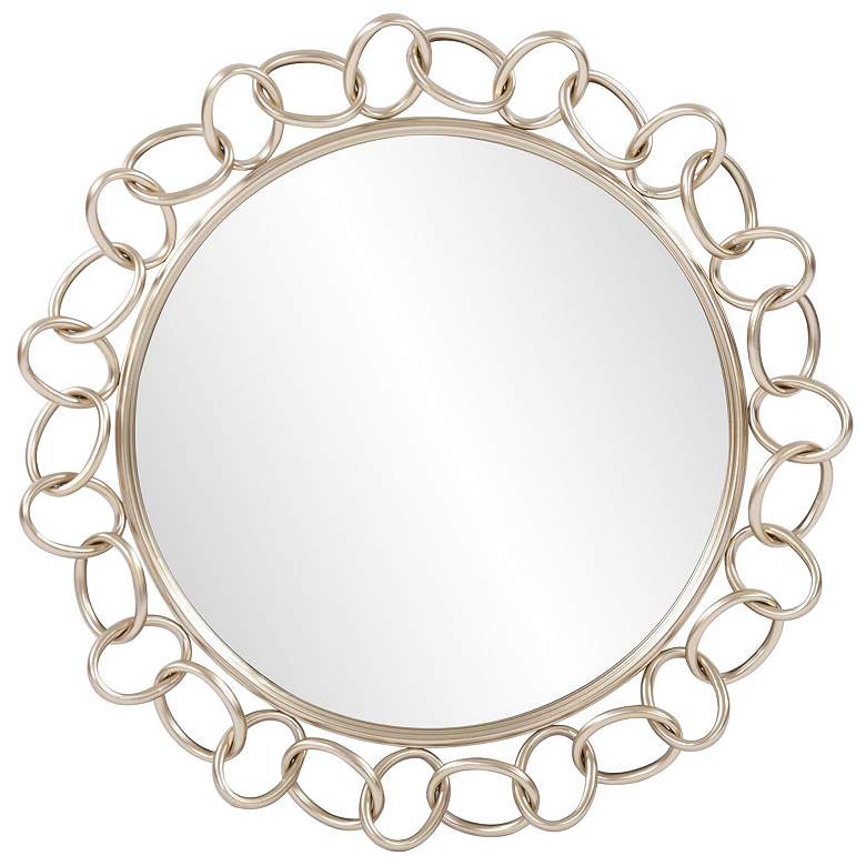 Image 1 Howard Elliott Champagne Gold Round 32" Iron Framed Cambridge Mirror