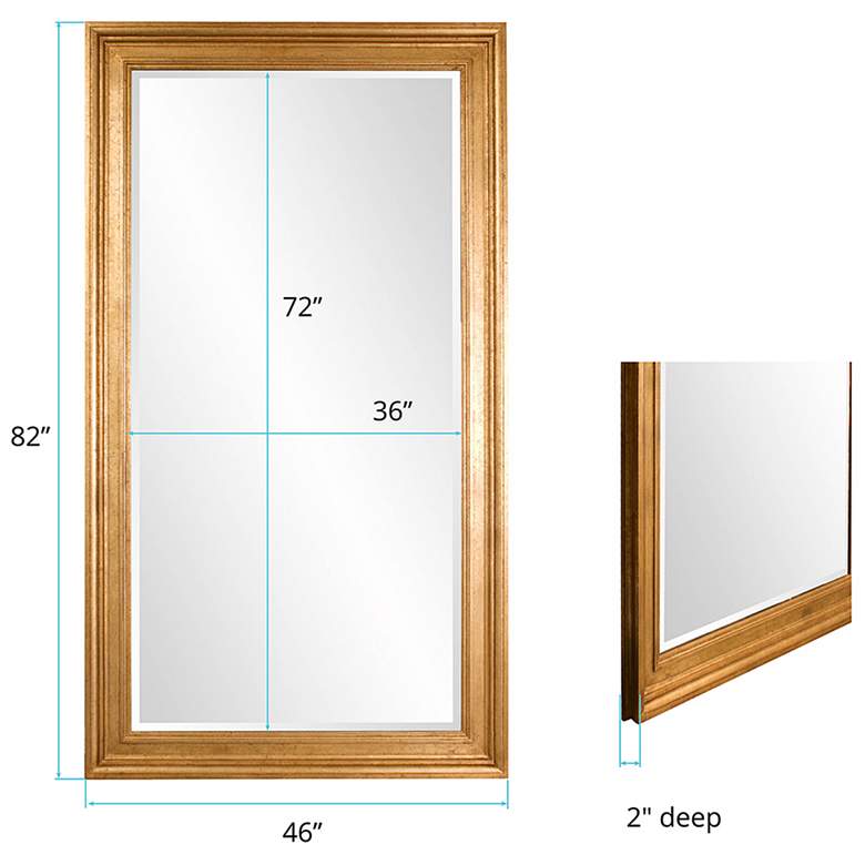 Image 6 Howard Elliott Chandler Country Gold 46" x 82" Floor Mirror more views