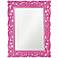 Howard Elliott Chateau 42" High Rectangular Hot Pink Wall Mirror