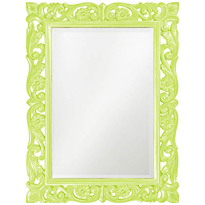 Image 1 Howard Elliott Chateau 42" x 31 1/2" Scroll Green Wall Mirror