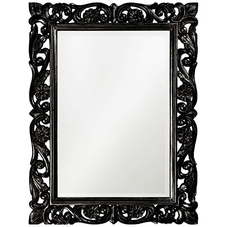 Image 1 Howard Elliott Chateau Black 31 1/2" x 42" Wall Mirror