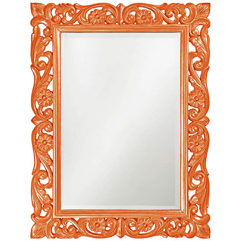 Image 1 Howard Elliott Chateau Orange 31 1/2 inch x 42 inch Wall Mirror