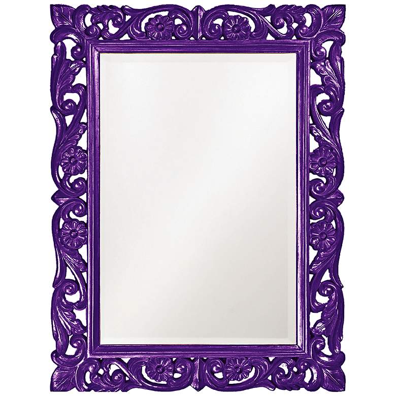 Image 1 Howard Elliott Chateau Purple 31 1/2 inch x 42 inch Wall Mirror