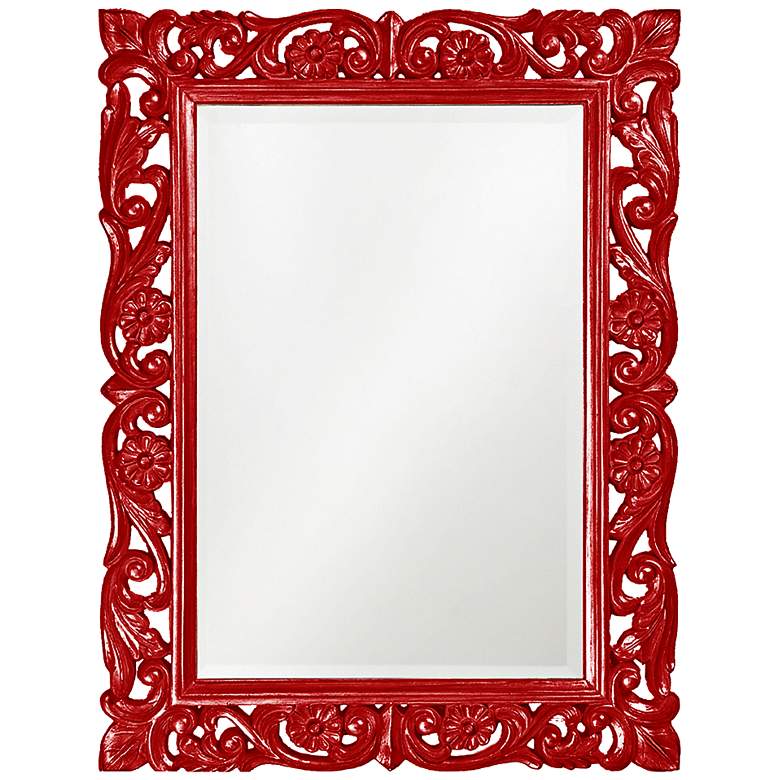 Image 1 Howard Elliott Chateau Red 31 1/2 inch x 42 inch Wall Mirror
