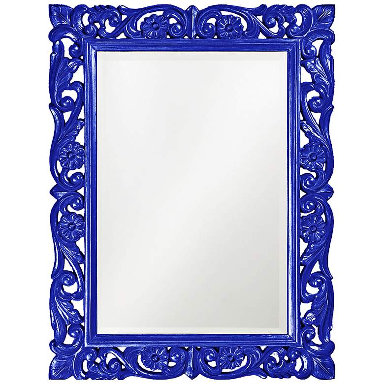 Image 1 Howard Elliott Chateau Royal Blue 31 1/2" x 42" Wall Mirror