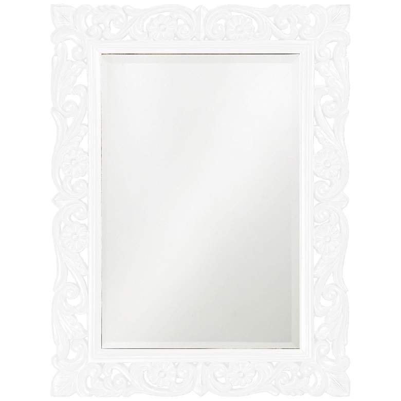 Image 1 Howard Elliott Chateau White 31 1/2" x 42" Wall Mirror