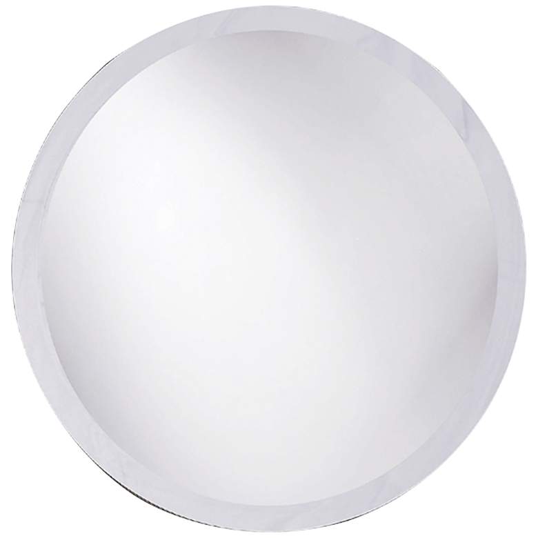 Image 2 Howard Elliott Clear 28 inch Round Beveled Wall Mirror