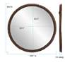 Howard Elliott Coined Weathered Copper 34" Round Wall Mirror