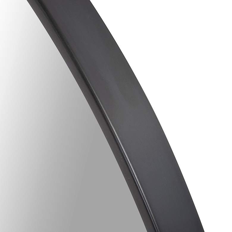 Image 3 Howard Elliott Copenhagen 30" Brushed Black Round Wall Mirror more views