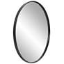 5_Howard Elliott Copenhagen 30" Brushed Black Round Wall Mirror more views