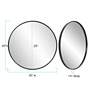 6_Howard Elliott Copenhagen 30" Brushed Black Round Wall Mirror more views