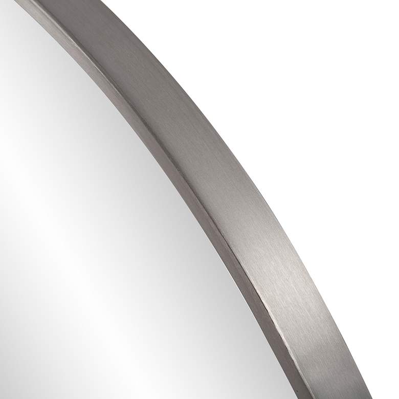 Image 3 Howard Elliott Copenhagen 30" Brushed Silver Round Wall Mirror more views