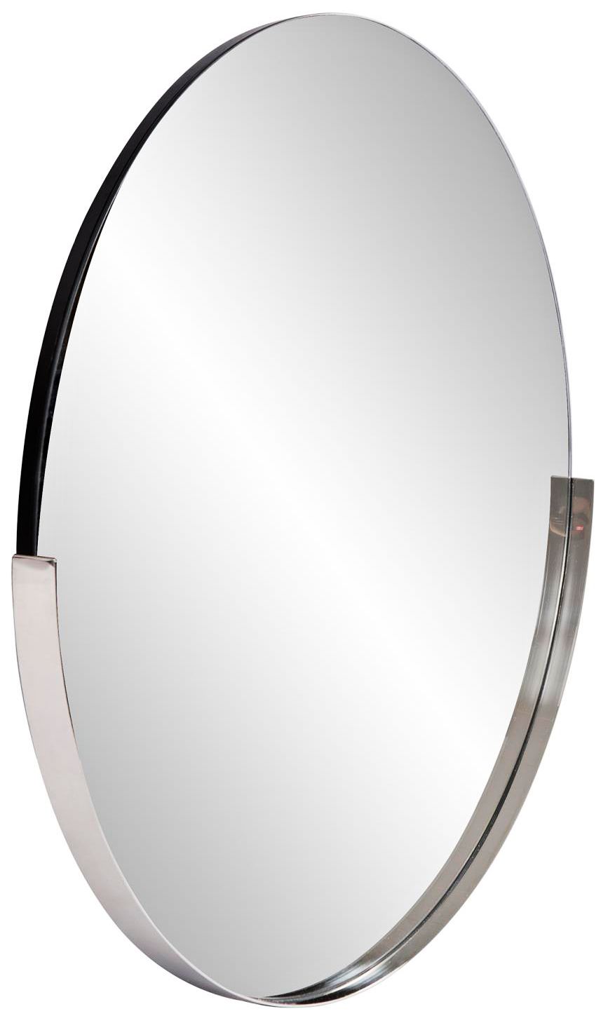 Howard Elliott Dante 30" Polished Silver Round Wall Mirror