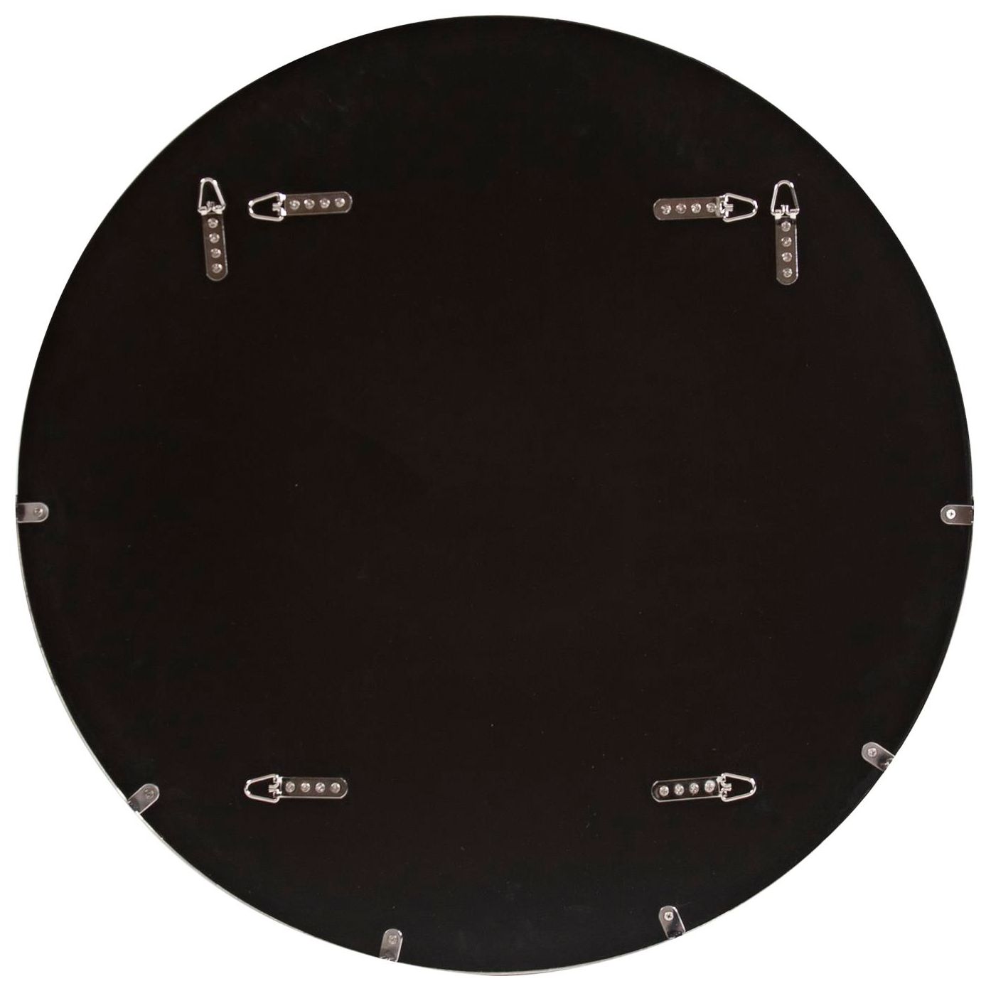 Howard Elliott Dante 30" Polished Silver Round Wall Mirror