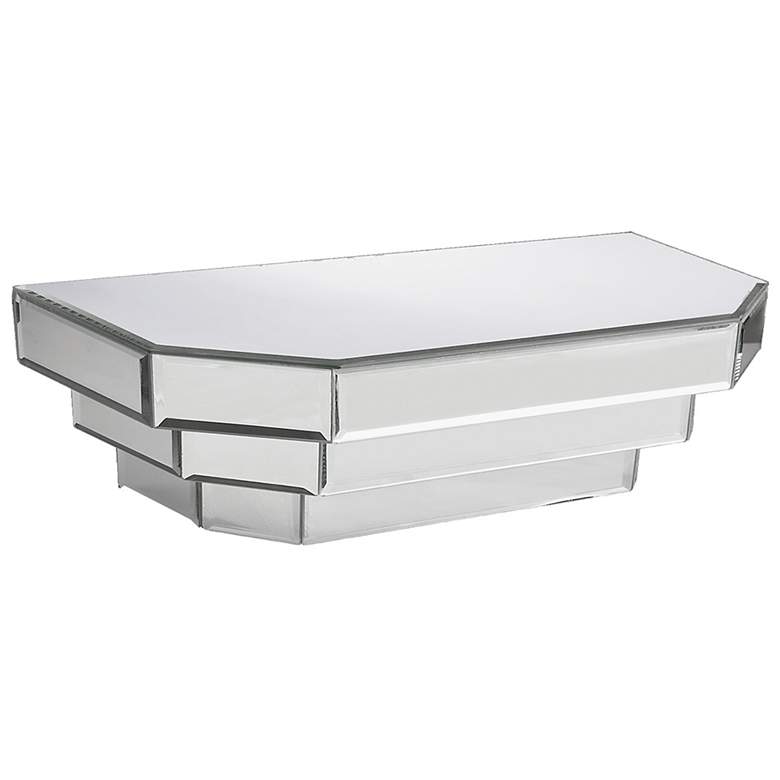 Image 1 Howard Elliott Deco 16" Wide Mirrored Glass Accent Wall Shelf