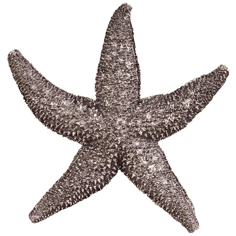 Image 1 Howard Elliott Deep Pewter Small 12" Wide Starfish Wall Art