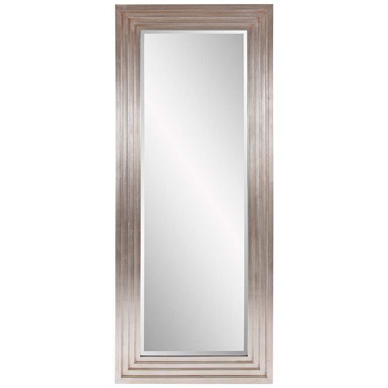 Image 2 Howard Elliott Delano Silver Leaf 34" x 82" Floor Mirror