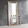 1_Howard Elliott Delano Silver Leaf 34" x 82" Floor Mirror