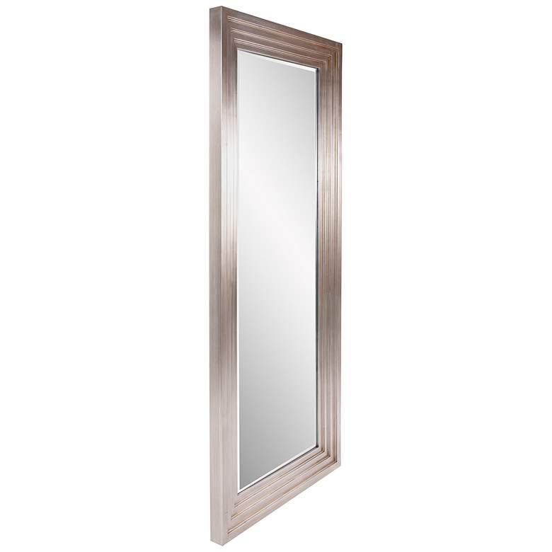 Image 5 Howard Elliott Delano Silver Leaf 34" x 82" Floor Mirror more views
